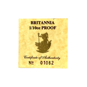 1987 1/10 Ounce 22ct Gold Britannia Coin