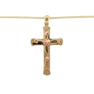 Add a meaningful and elegant piece to your jewellery collection with this pre-owned 9ct yellow and rose gold Clogau Tree of Life cross pendant on an adjustable 18" - 20" Clogau curb chain, featuring:

Design: A beautifully detailed Tree of Life cross pendant, symbolising growth, strength, and connection.
Material: 9-carat yellow and rose gold, creating a distinctive two-tone finish.
Chain: Adjustable 18" - 20" Clogau curb chain, allowing for a versatile and personalised fit.
Weight: A well-balanced 6.80 gra