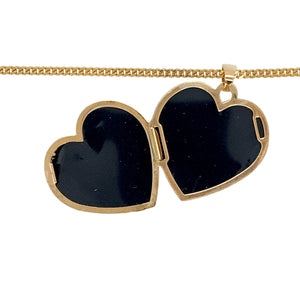 9ct Gold Patterned Heart Locket 20" Necklace