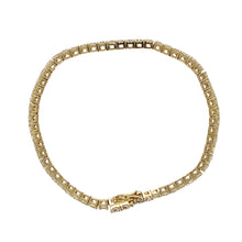 Load image into Gallery viewer, 9ct Gold &amp; Cubic Zirconia Set 7.25&quot; Bracelet
