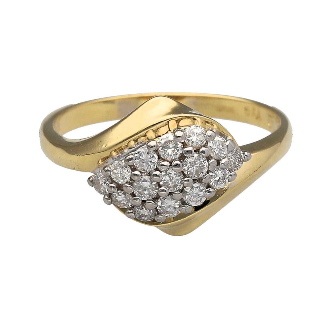 18ct Gold & Diamond Set Cluster Ring