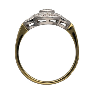 18ct Gold & Diamond Set Halo Circle Dress Ring