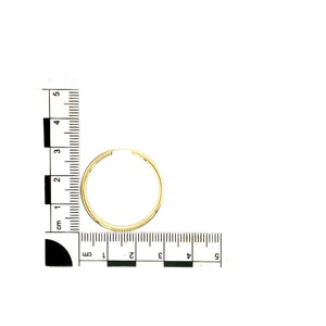 9ct Gold Plain Hoop Earrings