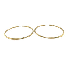 Load image into Gallery viewer, 9ct Gold Large Plain Hoop Earrings
