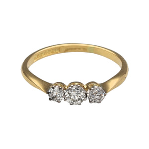 18ct Gold & Diamond Set Trilogy Ring