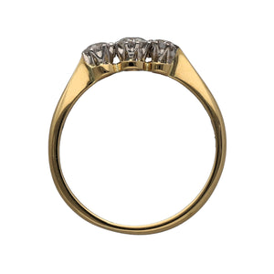 18ct Gold & Diamond Set Trilogy Ring