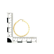 Load image into Gallery viewer, 9ct Gold Patterned Twisted Hoop Creole Earrings
