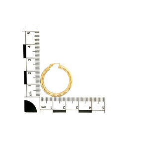 9ct Gold Twist Hoop Creole Earrings