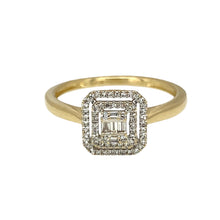 Load image into Gallery viewer, 9ct Gold &amp; Diamond Set Double Halo Cluster Ring
