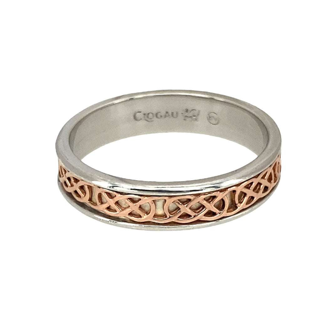 925 Silver Clogau Celtic Annwyl Slim Band Ring