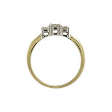 Load image into Gallery viewer, 9ct Gold &amp; Diamond Set Princess Cut Trilogy Ring
