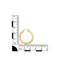 Load image into Gallery viewer, 9ct Gold Twist Patterned Hoop Creole Earrings
