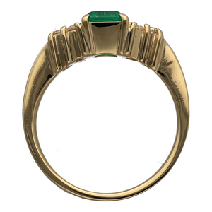 18ct Gold Diamond & Emerald Set Ring