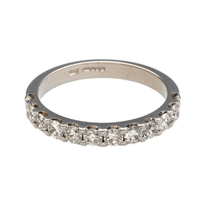 18ct White Gold & Diamond Set Band Ring