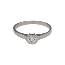 Load image into Gallery viewer, 18ct White Gold &amp; Diamond Rubover Set Solitaire Ring
