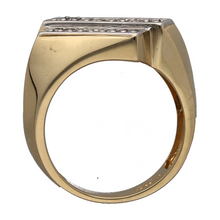 Load image into Gallery viewer, 9ct Gold &amp; Diamond Set Three Row Slanted Ring
