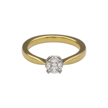 Load image into Gallery viewer, 18ct Gold &amp; Diamond Set Solitaire Ring
