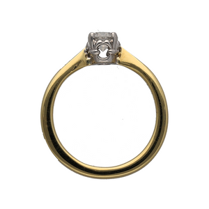 18ct Gold & Diamond Set Solitaire Ring