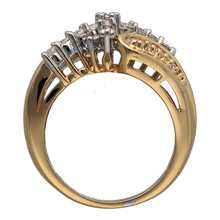 Load image into Gallery viewer, 18ct Gold &amp; Diamond Set Cluster Twist Ring
