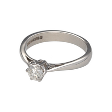 Load image into Gallery viewer, Preowned 18ct White Gold &amp; Diamond Set Solitaire Ring in size I with the weight 3 grams. The diamond is approximately 25pt with approximate clarity Si2 and colour K - M
