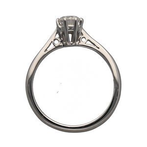 18ct White Gold & Diamond Set Solitaire Ring