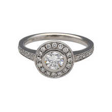 Load image into Gallery viewer, Platinum &amp; Diamond Set Halo Ring
