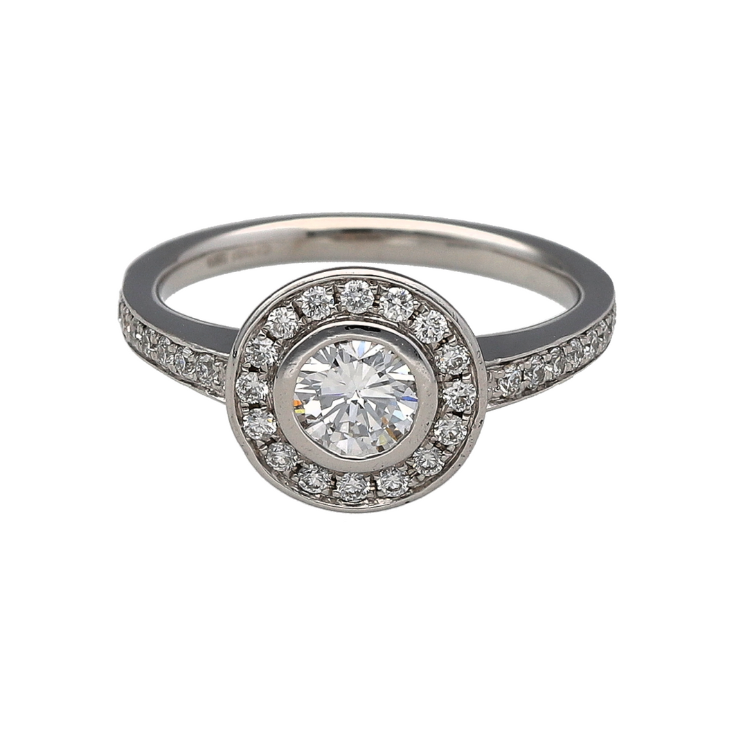 Platinum & Diamond Set Halo Ring