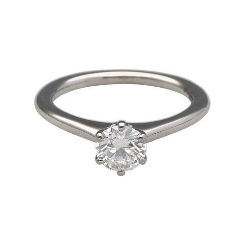 14ct White Gold & Diamond Set Solitaire Ring