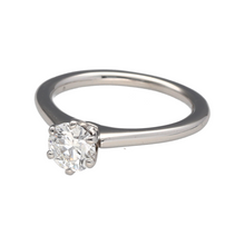 Load image into Gallery viewer, Preowned 14ct White Gold &amp; Diamond Set Solitaire Ring in size J with the weight 3.20 grams. The brilliant cut diamond is approximately 76pt with approximate clarity VS2 and colour J- K
