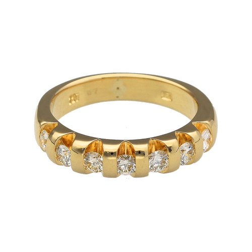 18ct Gold & Diamond Tension Set Band Ring