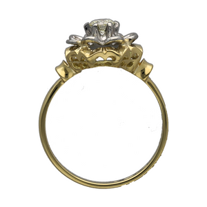 18ct Gold & Diamond Set Flower Ring