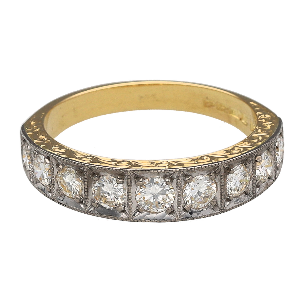 18ct Gold & Diamond Set Band Ring