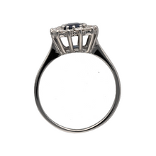 Load image into Gallery viewer, 18ct White Gold Diamond &amp; Sapphire Set Cluster Ring
