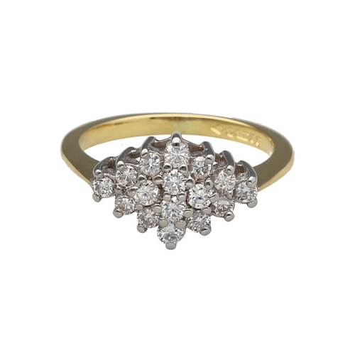 18ct Gold & Diamond Set Cluster Ring