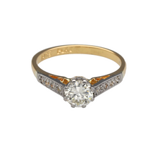 Load image into Gallery viewer, 18ct Gold &amp; Platinum Diamond Set Solitaire Ring
