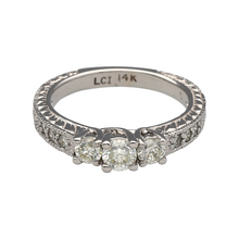 Load image into Gallery viewer, 14ct White Gold &amp; Diamond Set Trilogy Band Ring
