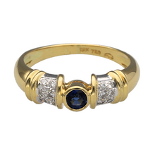 Load image into Gallery viewer, 18ct Gold Diamond &amp; Sapphire Set Ring
