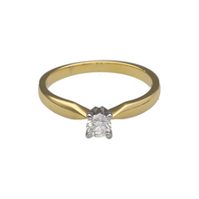 Load image into Gallery viewer, 18ct Gold &amp; Diamond Set Solitaire Ring
