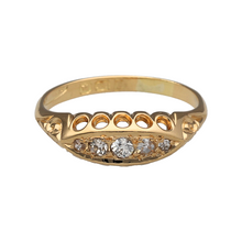 Load image into Gallery viewer, 18ct Gold &amp; Diamond Set Boat Style Ring
