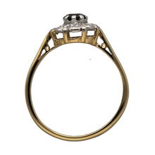 Load image into Gallery viewer, 18ct Gold Diamond &amp; Sapphire Set Vintage Style Cluster Ring
