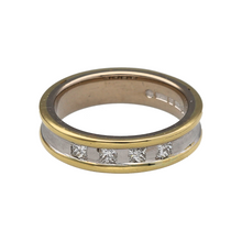 Load image into Gallery viewer, 18ct Gold &amp; Diamond Set Band Ring
