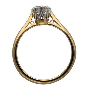 18ct Gold & Diamond Set Solitaire Ring