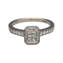 Load image into Gallery viewer, 9ct White Gold &amp; Diamond Set Halo Cluster Ring
