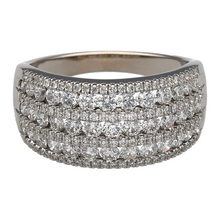 Load image into Gallery viewer, 18ct White Gold &amp; Diamond Set Wide Band Ring
