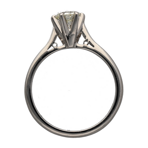 18ct White Gold & Diamond Set Solitaire Ring