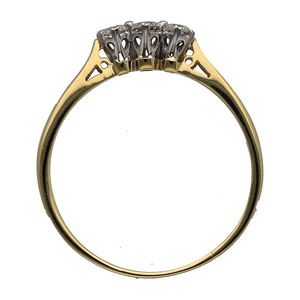 18ct Gold & Diamond Set Trilogy Ring