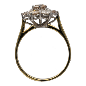 18ct Gold & Diamond Set Flower Cluster Ring