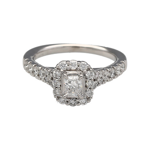 Platinum & Diamond Set Halo Ring