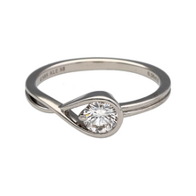 Load image into Gallery viewer, 14ct White Gold &amp; Diamond Set Pandora Loop Around Solitaire Ring
