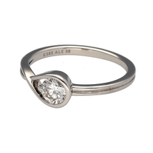 Load image into Gallery viewer, Preowned 14ct White Gold &amp; Diamond Set Pandora Loop Around Solitaire Ring in size Q with the weight 2.90 grams. The diamond is approximately 0.50ct with approximate clarity Si1 and colour K - M
